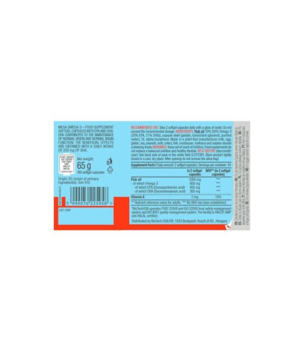 Biotech Mega Ômega 3, 90 caps - Image 2